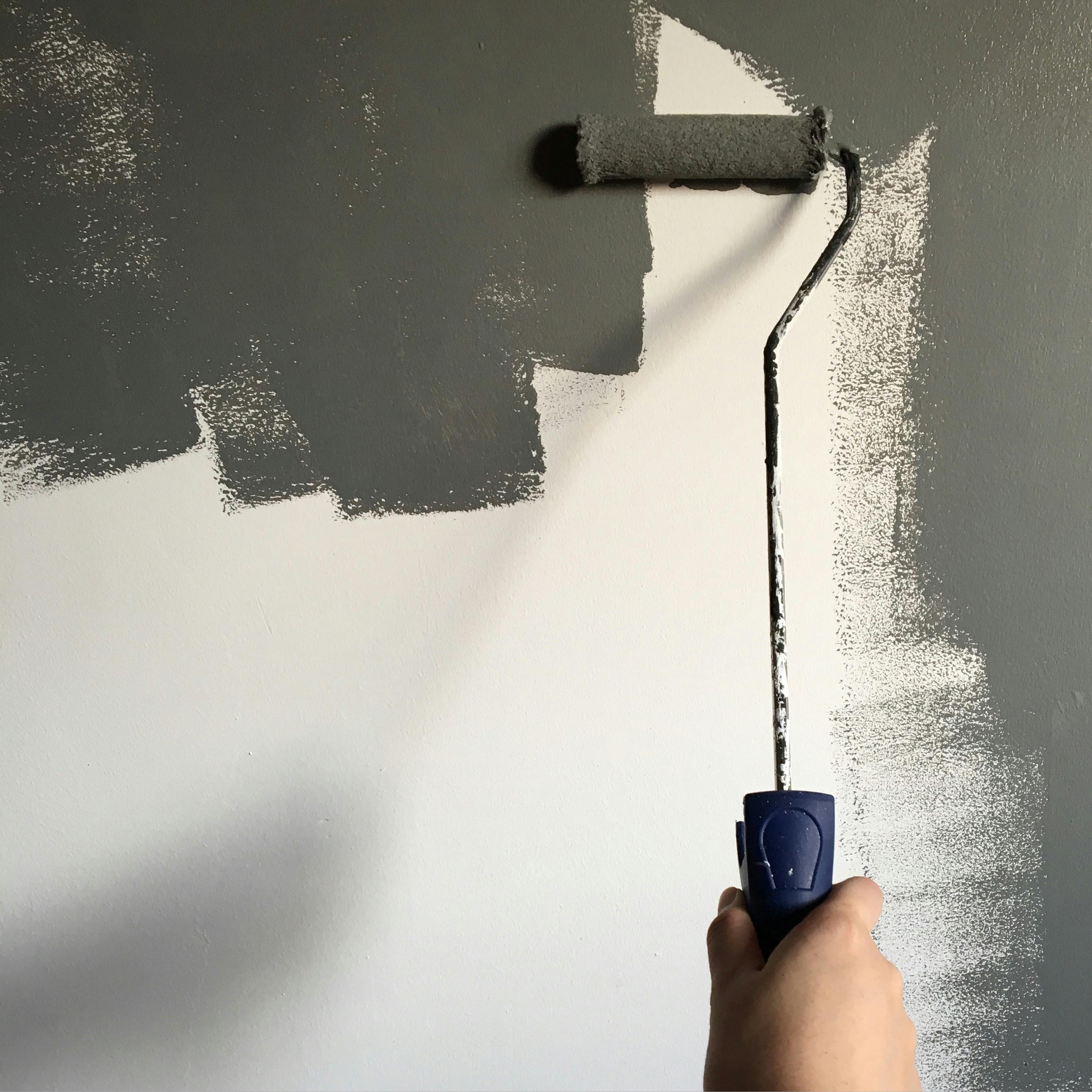 Professional painting work in progress